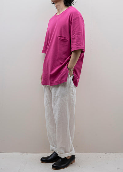 ZIIIN FAUST One Pocket Loose Tee / BERRY
