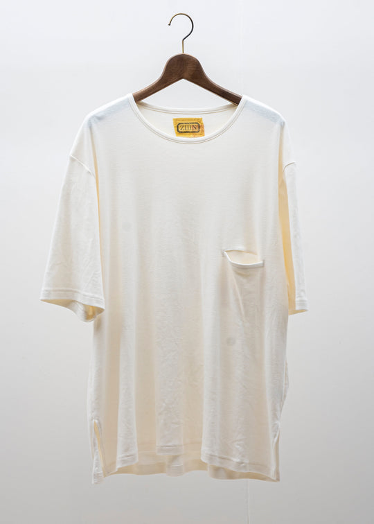 ZIIIN / "FAUST" One Pocket Loose Tee / VANILLA
