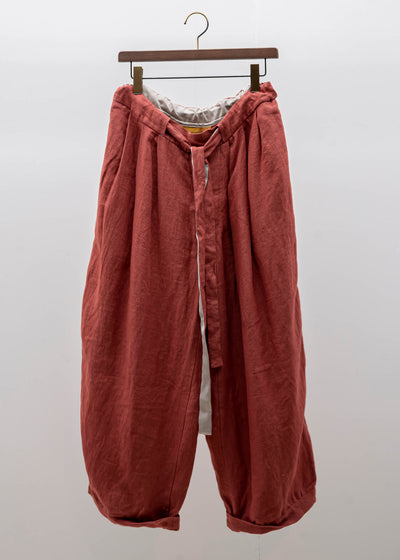 ZIIIN / "DARMA" 3 Tuck Wide Pants / RENGA