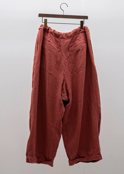 ZIIIN / "DARMA" 3 Tuck Wide Pants / RENGA