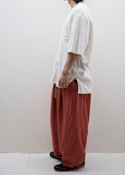 ZIIIN / "DARMA" 3 Tuck Wide Pants / RENGA