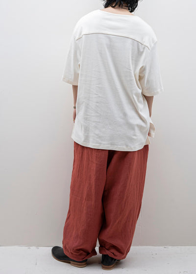 ZIIIN / "DARMA" 3 Tuck Wide Pants / RENGA