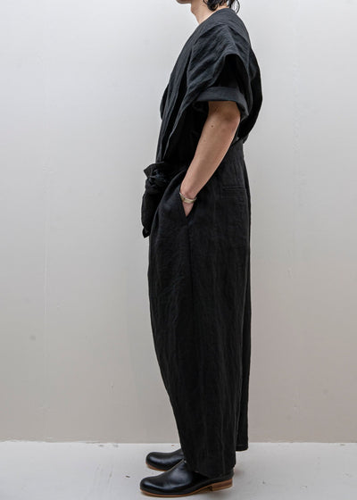 ZIIIN / "UKA" See Through One Pocket Loose Tunic / BLACK