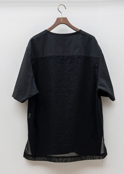 ZIIIN / "UKA" See Through One Pocket Loose Tunic / BLACK