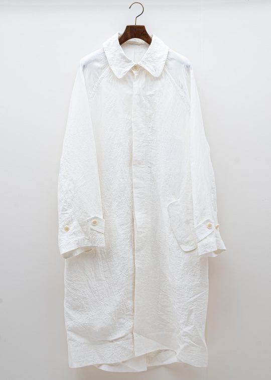 HED MAYNER / TRENCH COAT / WHITE LINEN