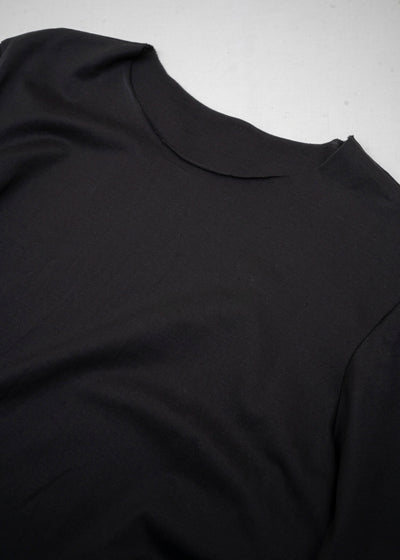 SCHA / Art#1486 / Round Neck Cape Jumper / Black