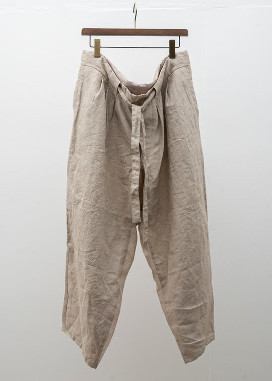 ZIIIN / "DARMA" 3 Tuck See Through Wide Pants / BEIGE