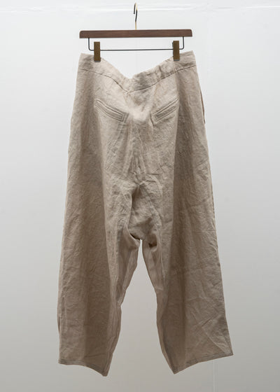 ZIIIN / "DARMA" 3 Tuck See Through Wide Pants / BEIGE