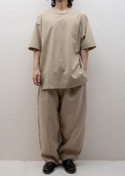 ZIIIN / "DARMA" 3 Tuck See Through Wide Pants / BEIGE