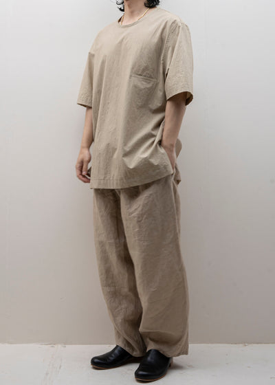 ZIIIN / "DARMA" 3 Tuck See Through Wide Pants / BEIGE