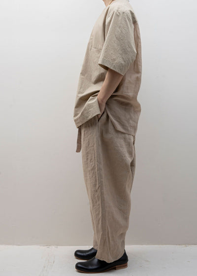 ZIIIN / "DARMA" 3 Tuck See Through Wide Pants / BEIGE