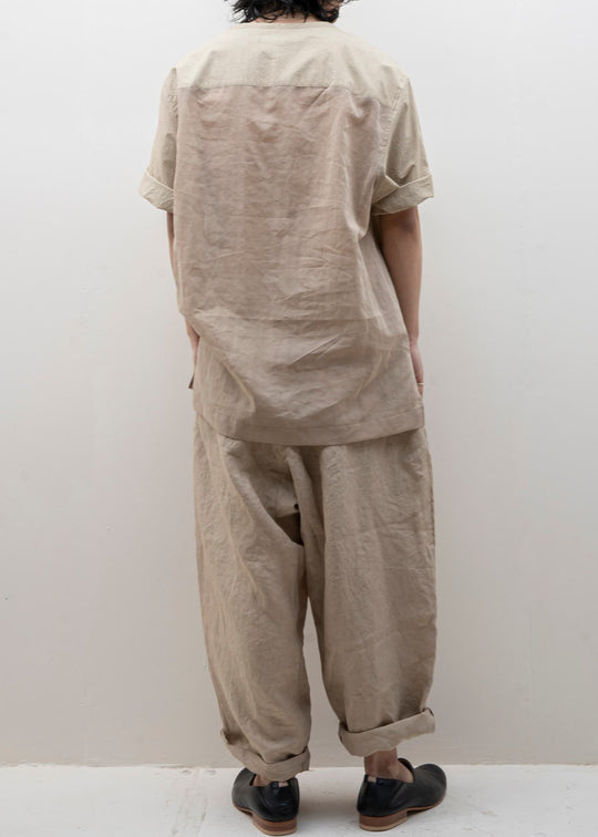 ZIIIN / "DARMA" 3 Tuck See Through Wide Pants / BEIGE