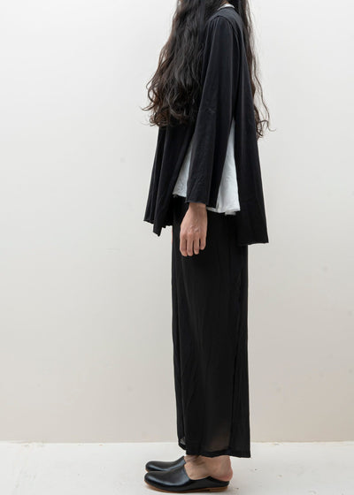 SCHA / Art#1486 / Round Neck Cape Jumper / Black
