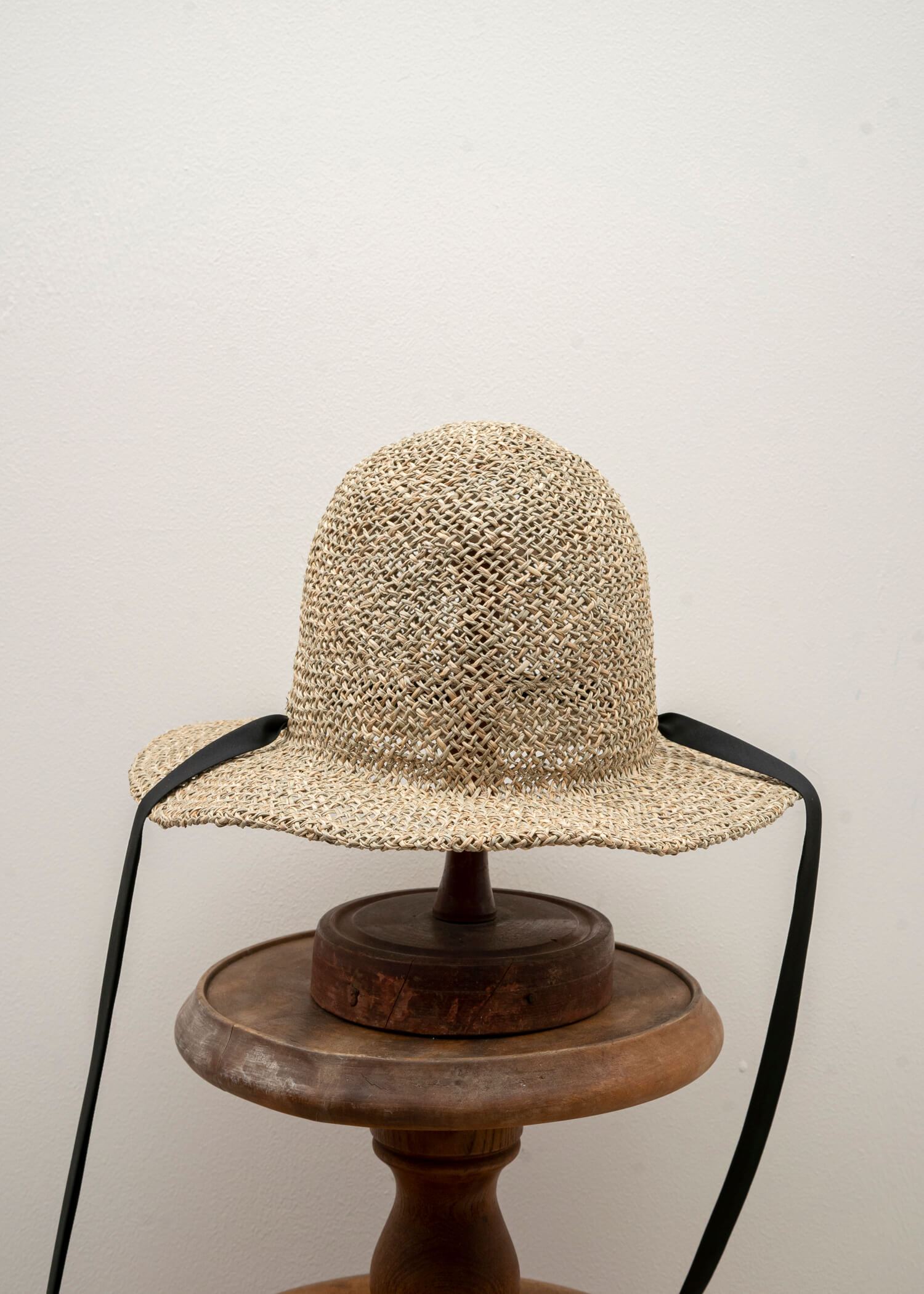 SCHA /  Art#1225 / Traveller "R+" Straw Hat / Black × Natural