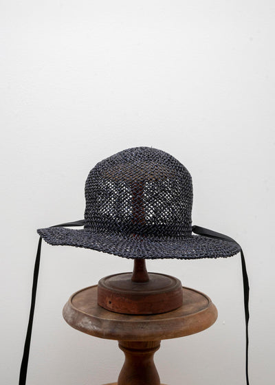 SCHA / Art#1225 / Traveler "R+" Straw Hat / Black×Black