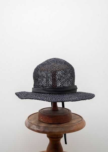 SCHA / Art#1225 / Traveller "R+" Straw Hat / Black× Black