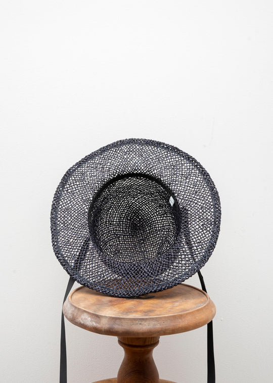 SCHA / Art#1225 / Traveler "R+" Straw Hat / Black×Black