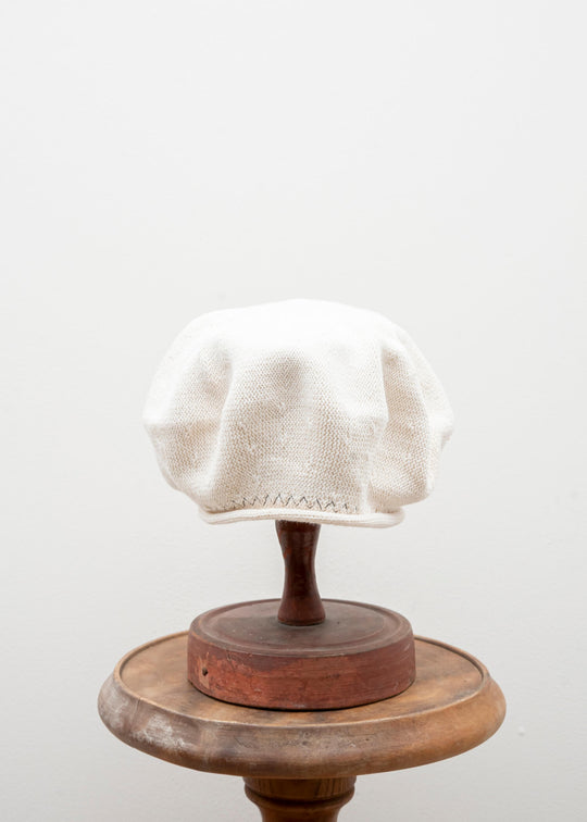 SCHA / Art#1454 / Flying Duck "10-E-ZZ" Cotton Beret / ecru