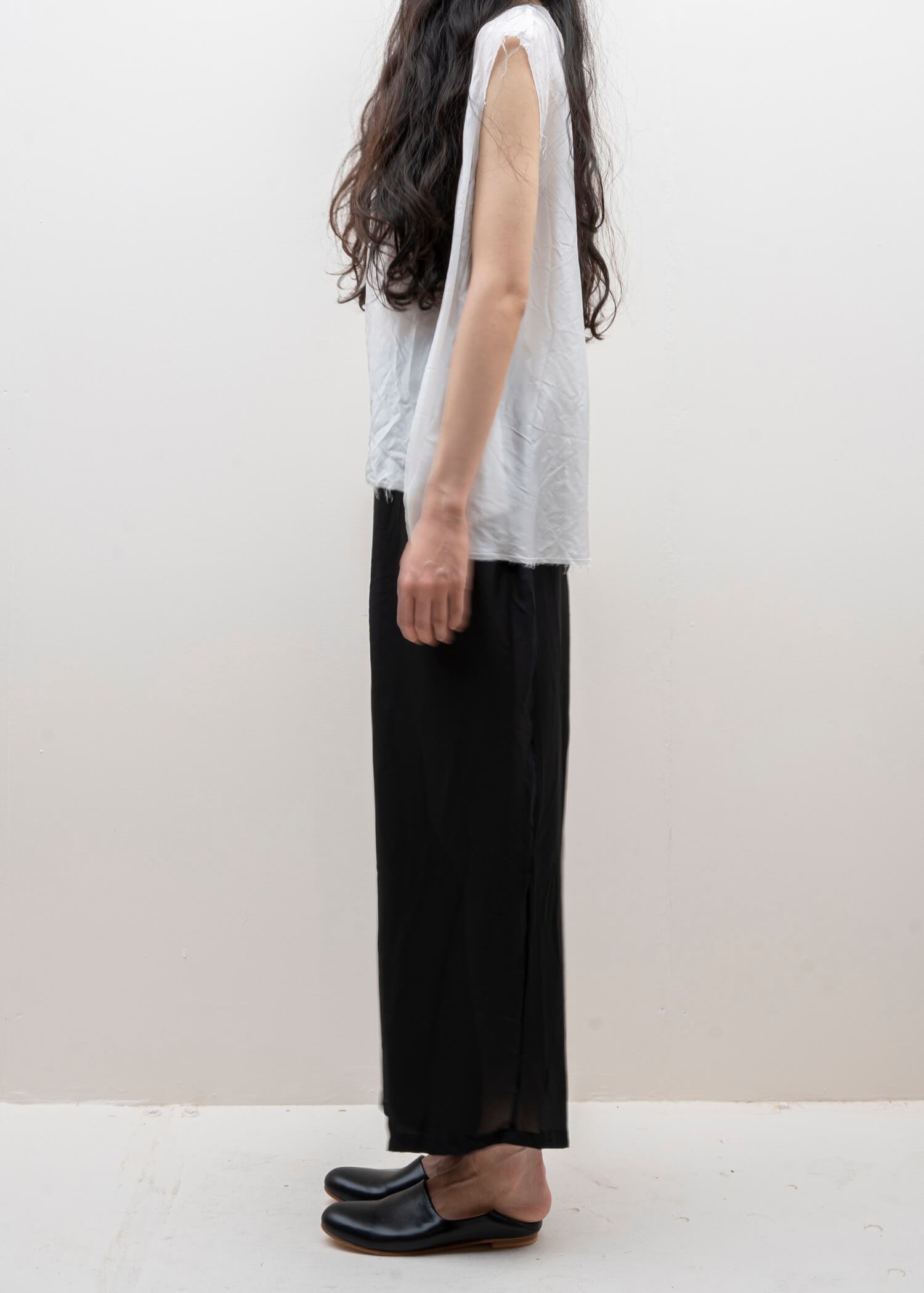 SCHA / Art#1478 / Habutai Silk Pyjama Pants / Black