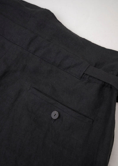 ZIIIN / "MIROK" Linen Baggy Pants / BLACK