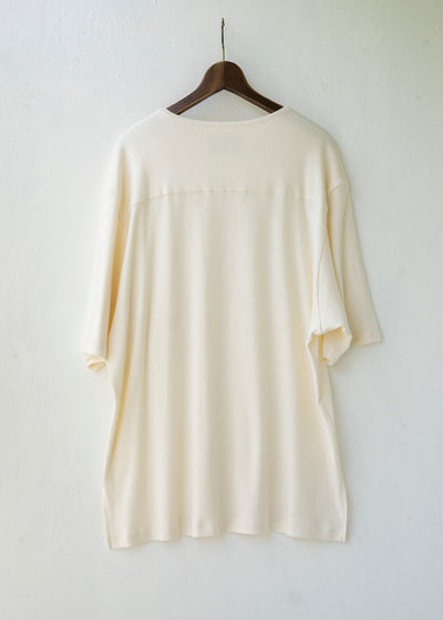 ZIIIN / "FAUST" One Pocket Loose Tee / VANILLA