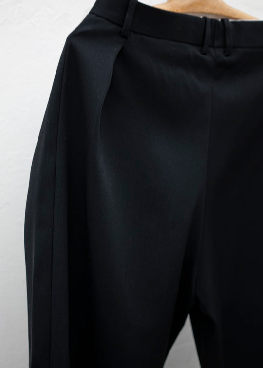 HED MAYNER 6 PLEAT PANTS BLACK