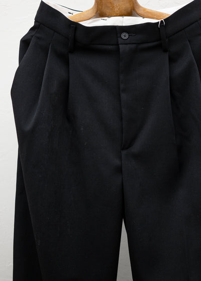 HED MAYNER ELONGATED CUFFED TROUSERS BLACK