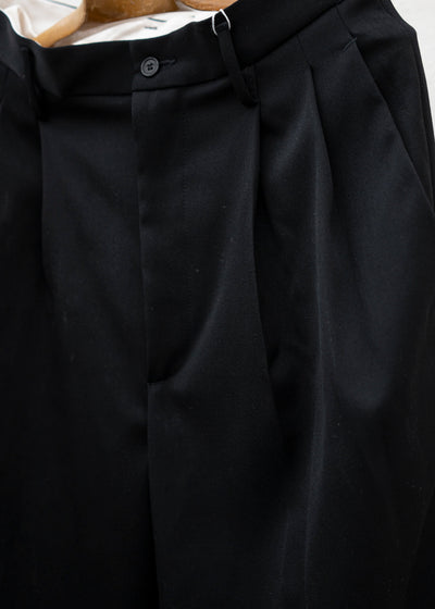 HED MAYNER ELONGATED CUFFED TROUSERS BLACK
