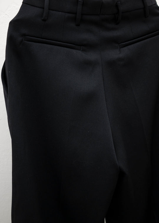 HED MAYNER ELONGATED CUFFED TROUSERS BLACK