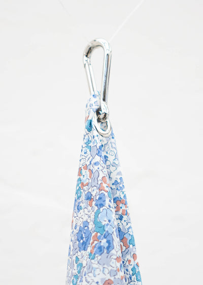 HED MAYNER SQUARE KERCHIEF BLUE AND GREEN FLOWERS