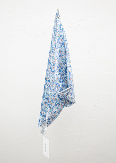 HED MAYNER SQUARE KERCHIEF BLUE AND GREEN FLOWERS