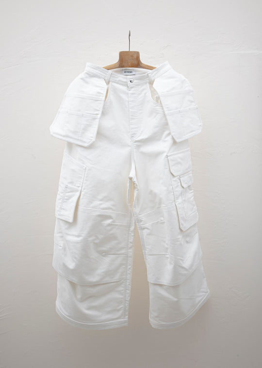 HED MAYNER CARGO PANTS WHITE
