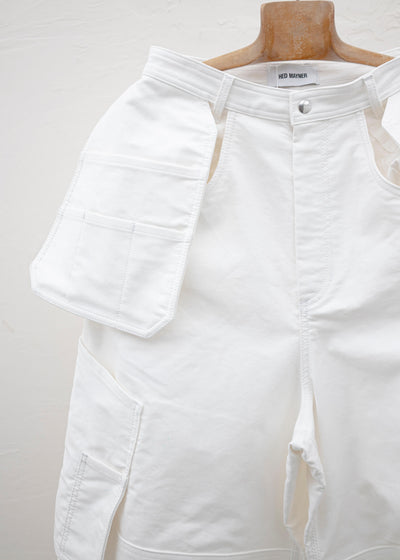 HED MAYNER CARGO PANTS WHITE