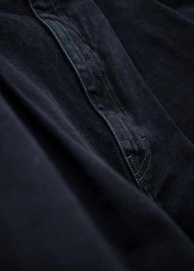 HED MAYNER PLEATED DENIM BLACK
