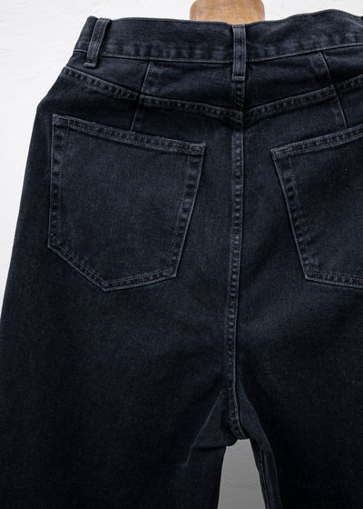HED MAYNER PLEATED DENIM BLACK