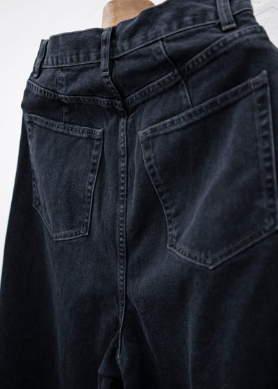 HED MAYNER PLEATED DENIM BLACK