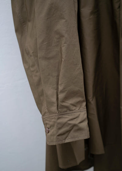 HED MAYNER PLEATED SHIRT BROWN