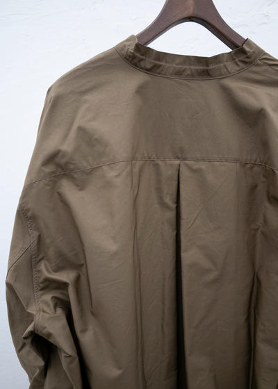 HED MAYNER PLEATED SHIRT BROWN