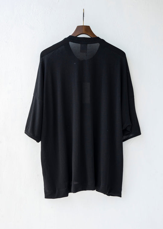 JAN-JAN VAN ESSCHE / "TEE#60" WIDE FIT T-SHIRT / BLACK / WA/CO JERSEY