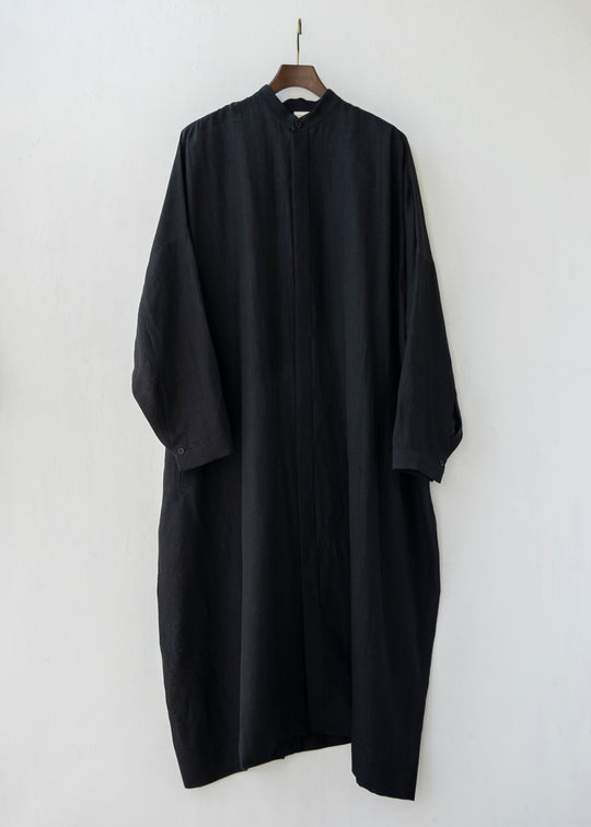 JAN-JAN VAN ESSCHE / "SHIRT#78" OVERSIZED LONG SHIRT / BLACK / FINE MESH