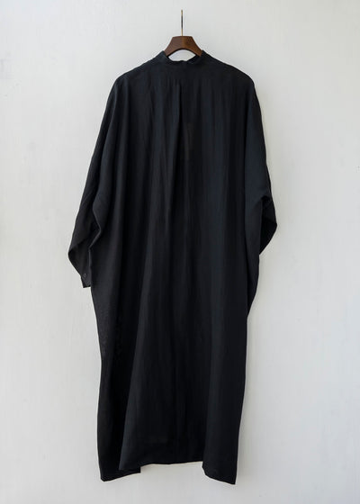 JAN-JAN VAN ESSCHE / "SHIRT#78" OVERSIZED LONG SHIRT / BLACK / FINE MESH