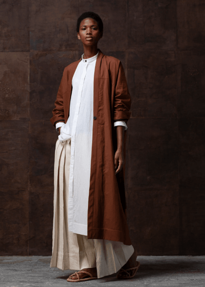 JAN-JAN VAN ESSCHE / "SHIRT#78" OVERSIZED LONG SHIRT / OFF-WHITE CO / LI TYPEWRITTER