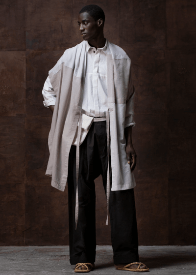 JAN-JAN VAN ESSCHE / "SHIRT#77" LOOSE FIT SHIRT / OFF-WHITE / CO LI TYPEWRITTER