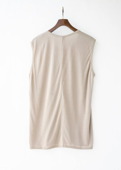JAN-JAN VAN ESSCHE / "TANKTOP#13" REGULAR FIT TANK TOP / LIGHT GRAY / WASHI/CO JERSEY