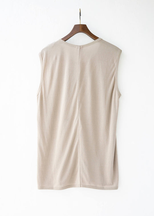 JAN-JAN VAN ESSCHE / "TANKTOP#13" REGULAR FIT TANK TOP / LIGHT GREY / WASHI/CO JERSEY