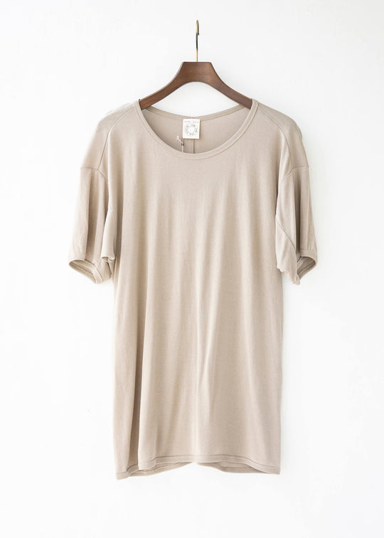 JAN-JAN VAN ESSCHE / "TEE#59" REGULAR FIT T-SHIRT / LIGHT GREY / WASHI/CO JERSEY