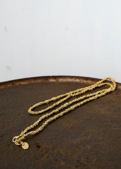 17 STEPHANIE SCHNEIDER / 040.01 G neckless 925 stering silver, gold plated, poly