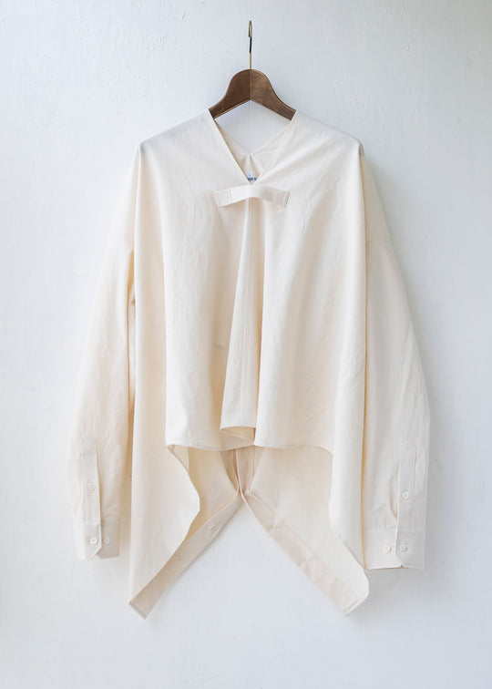 HED MAYNER / "HMS605" OPEN BACK SHIRTS / WHT