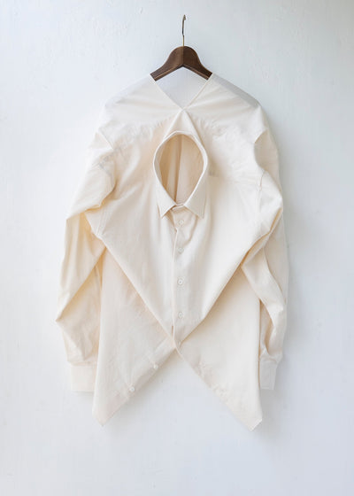 HED MAYNER / "HMS605" OPEN BACK SHIRTS / WHT