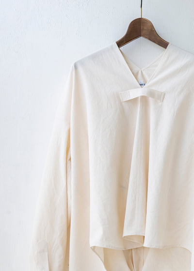 HED MAYNER / "HMS605" OPEN BACK SHIRTS / WHT